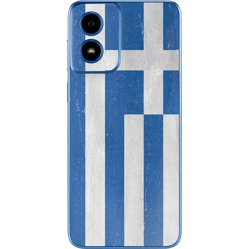Greece Flag Distressed Moto G Play 4G (2024) Skin